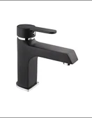 Kare Stil Serisi Siyah Krom Lavabo Bataryası - 1
