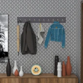 Kenzlife askılık tokadi mat gri renk suntalam 10 adet metal krom renk portmanto thumbnail 1