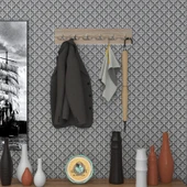 Kenzlife askılık tokadi mat cordoba renk suntalam 6 adet metal krom renk portmanto thumbnail 1