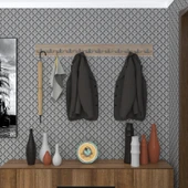 Kenzlife askılık tokadi mat cordoba renk suntalam 12 adet metal krom renk portmanto thumbnail 1