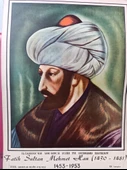 İstanbul'un 500. Fetih Yılı Hatırasına Hazırlanan Fatih Sultan Mehmet'in Çizim Posteri 1453 - 1953 , Güzel Sanatlar Resim Atölyesi 100 Kuruştur. - 3