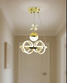 TT003-LDTPL-SR TT Aydınlatma Sarmal Modeli Sarı Kaplama Ledli Toplu 3 Renk Modüllü Ledli Avize thumbnail 3