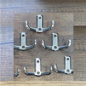 Kenzlife askılık tokadi mat ceviz renk suntalam 11 adet metal krom renk portmanto thumbnail 2