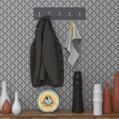 Kenzlife askılık tokadi mat gri renk suntalam 5 adet metal krom renk portmanto thumbnail 1