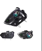 Y80 Motosiklet Kask Kulaklık Intercom Işıklı Motorsiklet Interkom - 3