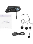 BT22 Motosiklet Bluetooth V50 Intercom Interkom Dinleme ve Konuşma Özellikli Su Geçirmez 22 - 2