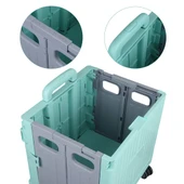 Ayt Sunup SN-26966 Katlanabilir Market Pazar Kamp Tekerlekli Alışveriş Arabası 60 Kg Kapasiteli Çanta - 2