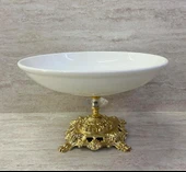 Porselen Ayaklı Bol Kase Gold Ayaklı 28 CM - 7