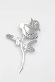 Çelik Gül Broş - Gümüş - 2