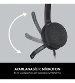 Logitech H340 981-000475 Mikrofonlu Kulak Üstü Kulaklık - 4