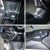 Yamaha TMAX 530 DX 2017-2020 ile Uyumlu Kaydırmaz 6D Karbon 15 Parça Tank Pad Seti GC63 - 2