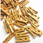 100 lü Gold Ahşap Mandal 2.5cm (10 lu Paket-1000 Adet) - 2