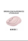 Logitech M240 Sessiz Kompakt Bluetooth Kablosuz Optik Mouse Pembe - 3