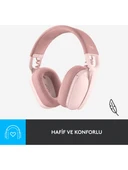 Logitech Zone Vibe 100 Kablosuz Kulak Üstü Kulaklık Pembe - 6