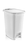 Beyaz Slim Pedallı Çöp Kovası 25 Lt - 1