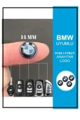 Bmw Logolu Anahtar Amblemi Logo 2 Adet 14mm Damla Etiket thumbnail 1