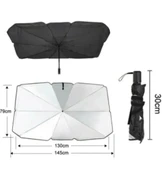 Araba Güneş Gölge Koruyucu Şemsiye Oto Ön Cam GÜNEŞLIK 2. KALİTE (145CM*79CM) thumbnail 3
