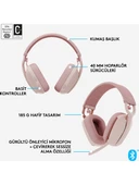 Logitech Zone Vibe 100 Kablosuz Kulak Üstü Kulaklık Pembe - 5