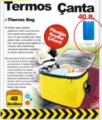 Termos Çanta - Piknik Çantası Buz Aküsü Hediyeli 40LT (7474) - 5