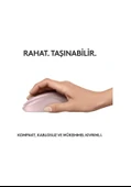 Logitech M240 Sessiz Kompakt Bluetooth Kablosuz Optik Mouse Pembe - 5