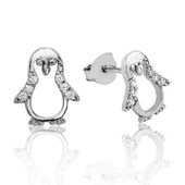 925 Ayar Gümüş Penguen Çivili Küpe (EA1160082) (7474) - 1