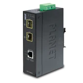 Endüstriyel Tip Media Converter<br>
1-port 10/100/1000T <-> 2-port 1000Base-SX/LX/BX SFP/mini-GBIC yuva (Port-1 ve Port-2)<br>
IP-30, -40 ile 75 Derece C<br>
Industrial 10/100/ - 1