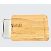 Pratik Tepsili Ahşap Kesme Tahtası - 5