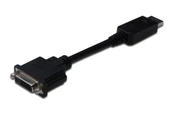 DisplayPort (DP) <-> DVI-I Adaptörü, Kablolu,  DP Erkek - DVI-I (24+5) Dişi, 0.15 metre, kilit mekanizmalı, DP 1.2 uyumlu UL,  siyah renk - 1
