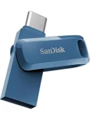 SANDISK Ultra Dual Drive Go 128GB Type-C USB 3.1 SDDDC3-128G-G46NB Navy Blue USB Bellek - 2