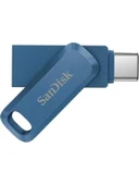 SANDISK Ultra Dual Drive Go 128GB Type-C USB 3.1 SDDDC3-128G-G46NB Navy Blue USB Bellek - 1