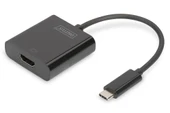 Digitus USB 3.1 (Gen. 1) (USB Tip C) <-> HDMI Grafik Adaptörü<br>
Giriş: 1 x USB Tip C erkek (bilgisayar bağlantısı için)<br>
Çıkış: 1 x HDMI A (19 pin) dişi (Ultra HD, 4K, 3840 x 21 - 1