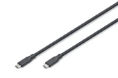 Digitus USB Silikon Bağlantı Kablosu, USB 20Gbps, USB 4.0 Gen2, 20G, 240W, 8K, 2 metre, 
siyah renk<br>
Digitus USB Silicone Cable, USB 20Gbps, USB-C - USB-C 2m, USB 4.0 Gen2, 20G, 240W, 8K, 2m, - 1
