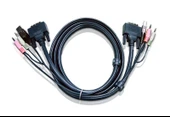 USB DVI-D Dual Link Desktop KVMP Switch Kablosu, 5 Metre - 1