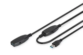 Digitus USB 3.0 USB Repeater / Uzatma Kablosu, 15 metre<br>
Digitus Active USB 3.0 extension cable, 15 m - 1