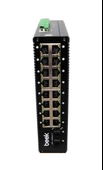 Beek Yönetilebilir L2+ Endüstriyel PoE Switch<br>
16 x 10/100/1000T IEEE802.3af/at PoE+ port (Port başına 30.8 watt) (PoE Güç Bütçesi maks. 240 Watt)<br>
2 x 1/10G SFP+<br>
Din-Ray m - 1