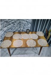 Violet Kordone 7 Parça Yemek Takımı Cappucino thumbnail 5