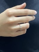 14 Ayar Altın 0.18 Ct Pırlanta Tektaş Kadın Yüzük - 2