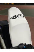 Rks Uyumlu Baskılı Beyaz Dalgıç Kumaş Motosiklet Koltuk Kılıfı (ÇEVRESİ LASTİKLİ) - 1