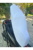 Scooter Universal Her Modele Uyumlu Koltuk Kılıfı Düz Beyaz Kaliteli 40*90 Cm - 2