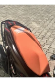 PCX DİO SH 125 ACTİVA S UYUMLU HONDA LOGOLU TURUNCU(KİREMİT) KOLTUK KILIFI(BEYAZ LOGO) - 1