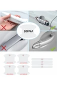 Rukye Shop Chery Tiggo 8 Pro Uyumlu Marka Logolu Oto Kapı Kolu Çizik Önleyici Yapışkan 8'li Set - 6
