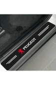 Rukye Shop Peugeot Logolu Karbon Kapı Eşiği Koruyucu Bant Folyo 4'lü Set - 2
