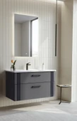 Orka Bari 100 cm Antrasit Banyo Dolabı Takımı (Ledli Ayna) thumbnail 4