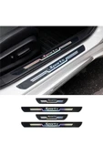 Rukye Shop SsangYong Hologram Logolu Araca Özel Marka Logolu Aynalı Kapı Eşiği Koruyucu Yapıştırma 4'lü Set - 8