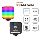Gdx 64 Rgb Led Mıknatıslı Mobil Video Işığı - 7
