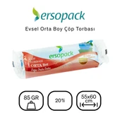 Orta Çöp Torbası Çöp Poşeti 55x60cm 6 Rulo 120 Adet thumbnail 2