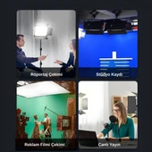 Gdx P500C Bicolor Profesyonel İkili LED Panel Video ve Fotoğraf Stüdyo Işık Seti - 9