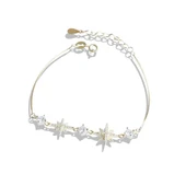 Kutup Yıldızı Zirkon Taşlı Gümüş Bileklik thumbnail 4