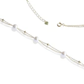 Çift Zincirli İncili Gümüş Bileklik thumbnail 4