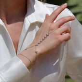 Yıldız Sıralı Taşlı Gümüş Şahmeran thumbnail 4